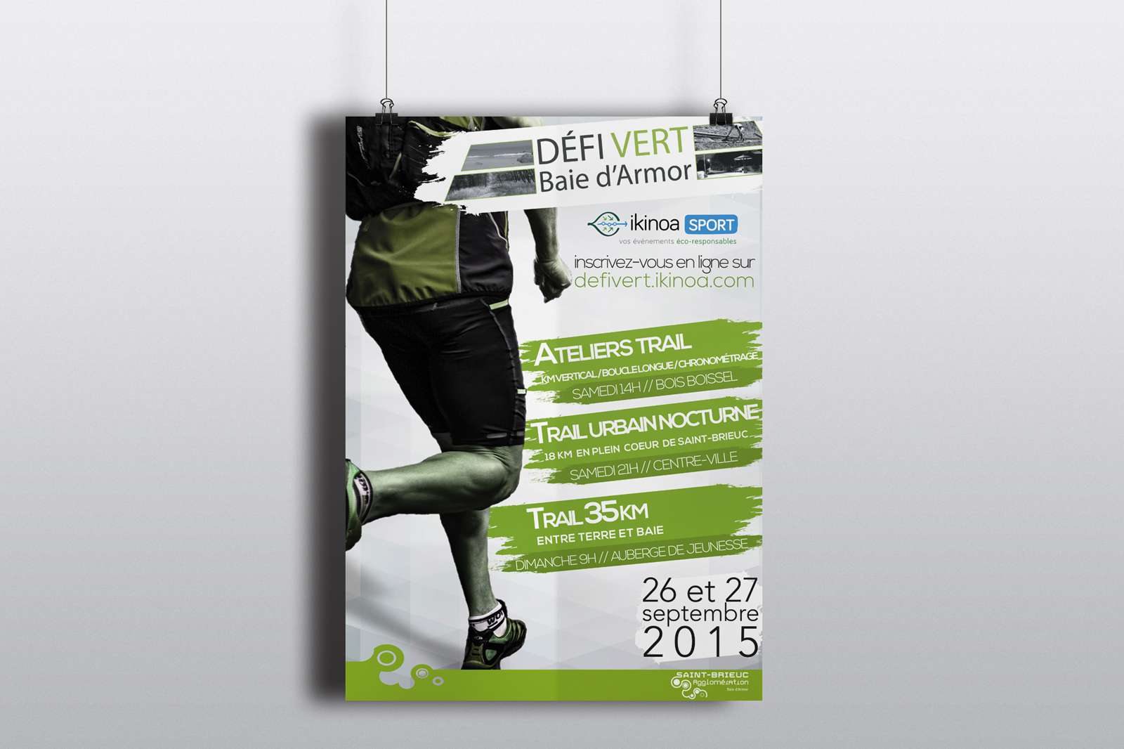 affiche epreuve trail defi vert ikinoa